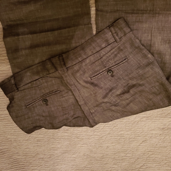Theory gray linen pants, size 8 - Picture 1 of 4